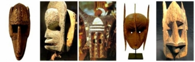 Collage máscaras Dogon